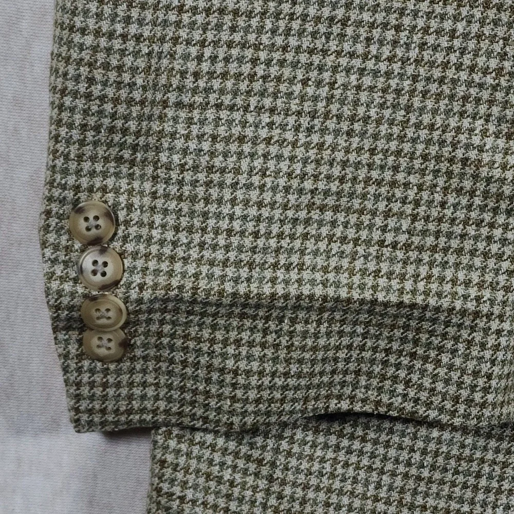 Silk Wool Houndstooth Sport Coat Mens 54T Big Tall Dark Academia Blazer Canada